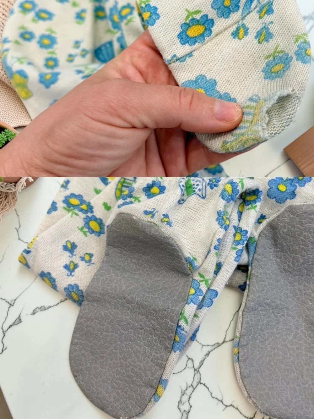 Vintage Carter's Girls Size 2 Years Matching Footed Snap Button Pajamas Floral